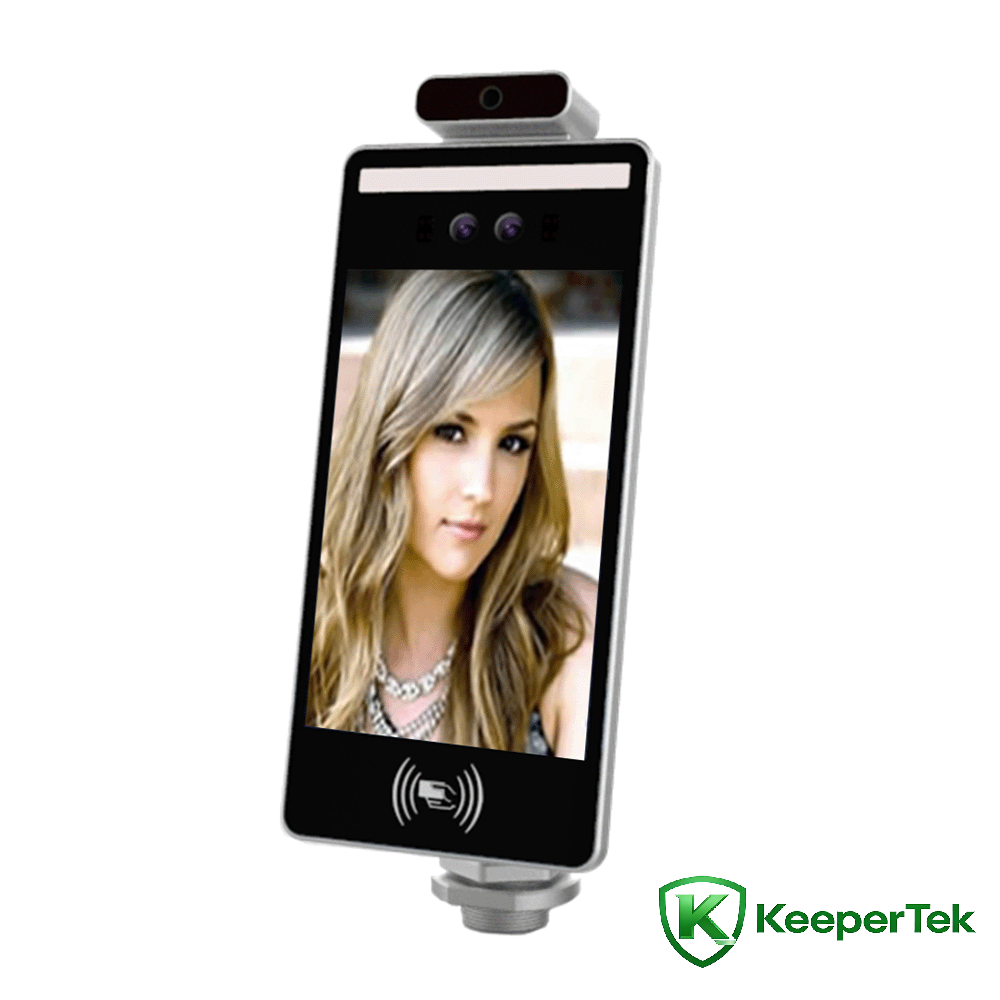 د 8 انچ مخ پیژندنې کارت سویپ کول او د تودوخې اندازه کول ټول په یو ماشین کې KT-FR009