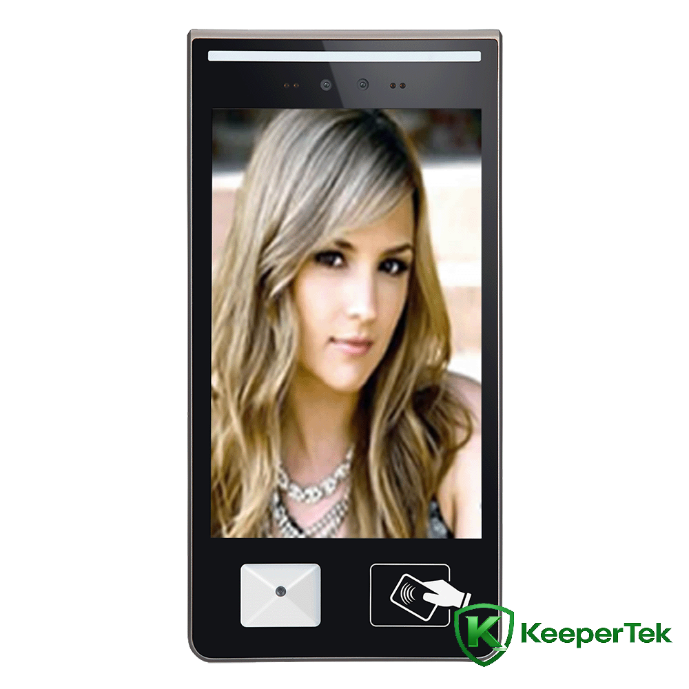 د 10.1 انچ مخ پیژندنې QR کوډ کارت سویپ کول او ټول په یو ماشین کې اعلان کول KT-FR016